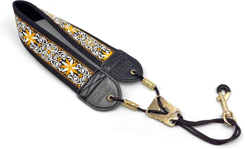 lightstar Store IRIN Embroidery Saxophone Neck Strap - (Comfort, Breathable, Metal Swivel Snap Hook) Sax Neck Strap for Alto Tenor - Image 1